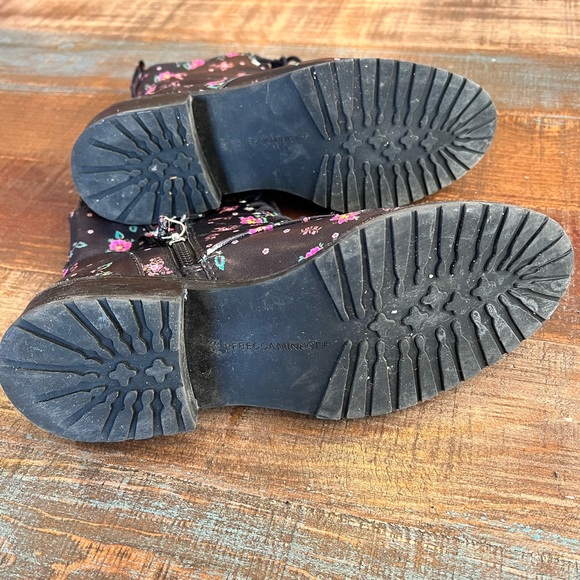 Rebecca Minkoff floral combat boots 8 EUC - Picture 7 of 10
